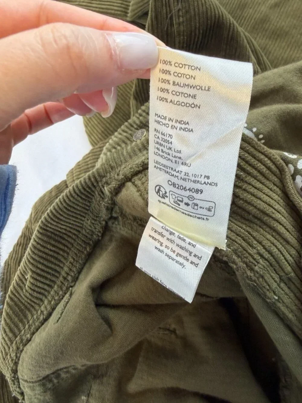 Free People Good Luck Cord Overalls in Fir Green Size Large - Picture 10 of 14